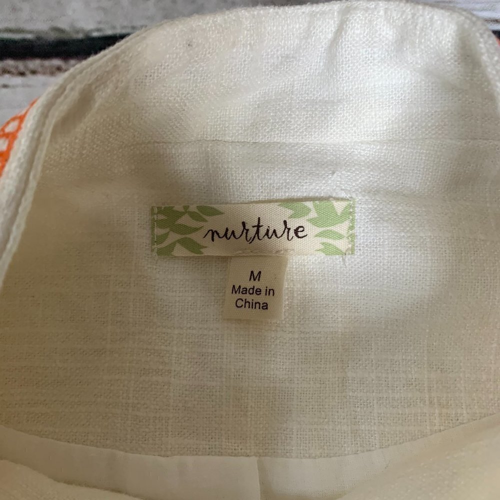 NWT Nurture Ivory Aztec Embroidered Blazer Size M - Picture 2 of 11
